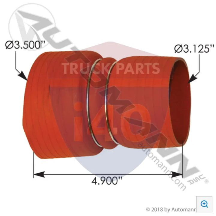 1487024 Coolant Hump Hose Reducer Hot Side For Bluebird Bus - CAC Hose Reducers - Hot Side