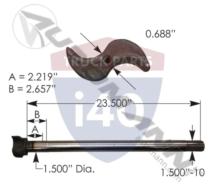M12WKL10236 Camshaft LH For Spicer - Spicer & Std. Forge
