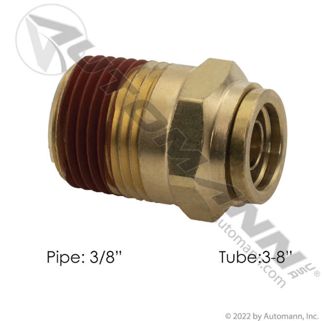 017945 Brass PLC Male Connector 3/8 3/8in For Velvac