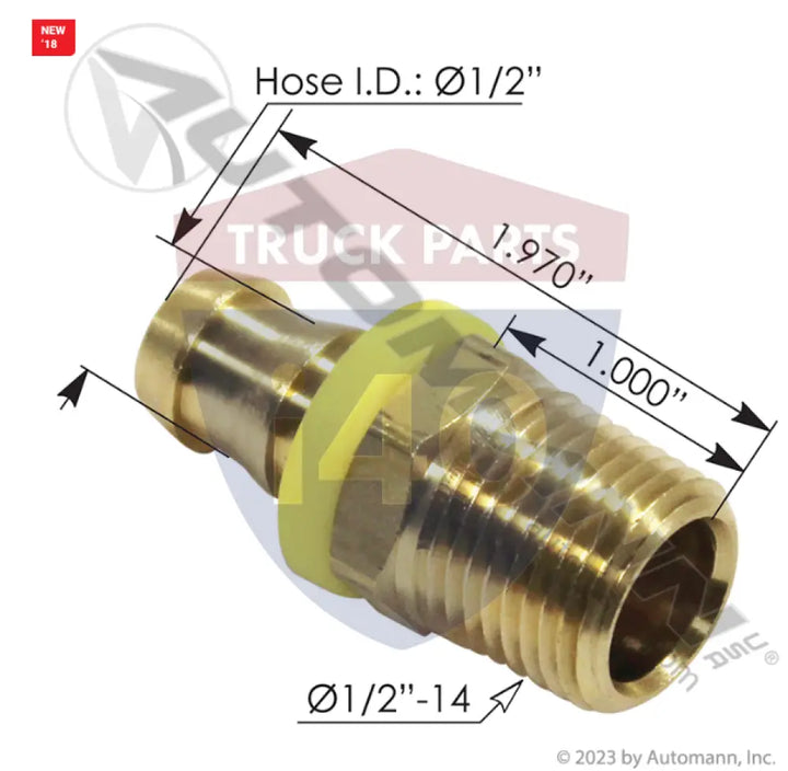 Continental 818.22615-0808 Push-On Fitting 1/2in 1/2in NPTF - Female Pipe