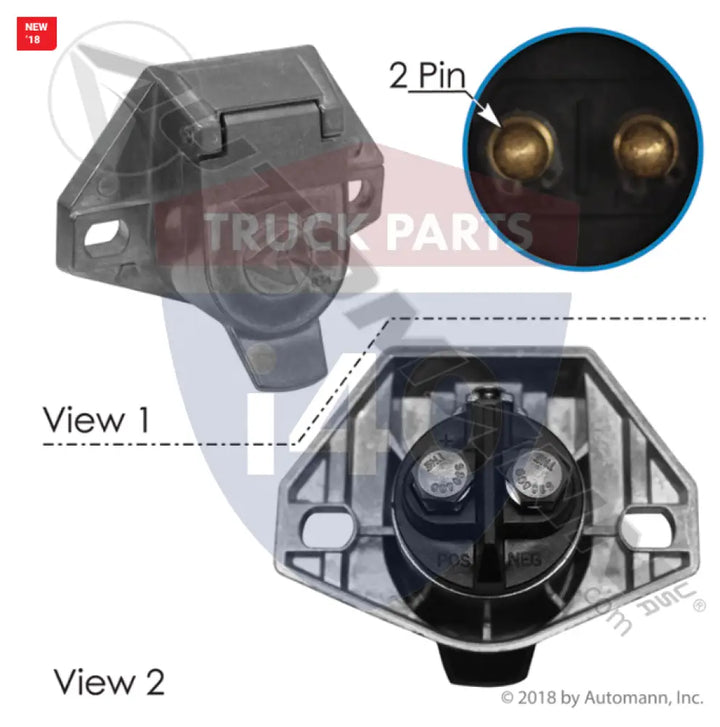 15326 Socket Dual Pole Horizontal For Phillips - Liftgate Sockets