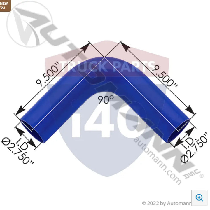 FLX7884-275 Coolant Poly Reinforced 3Ply 90Deg Elbow For CVL - 45° 3 Ply