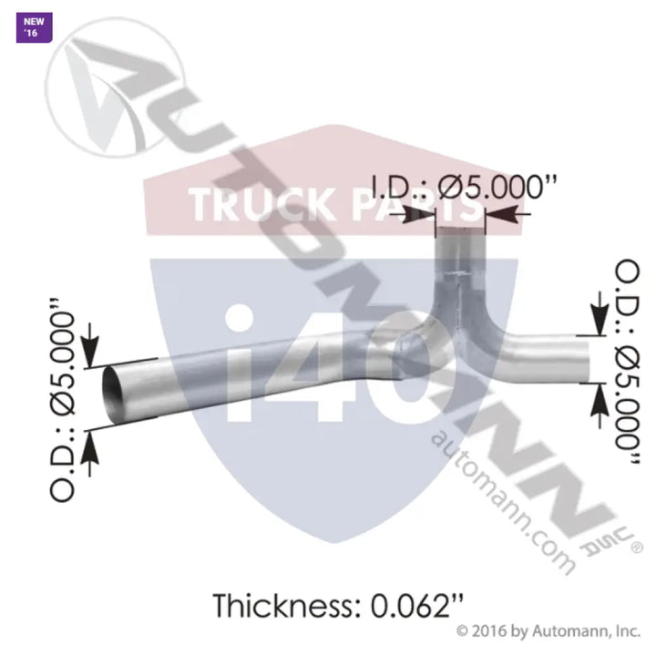 94941 Exhaust Y-Pipe ALZ Peterbilt For TruckEx - Exhaust Y-Pipe ALZ Peterbilt