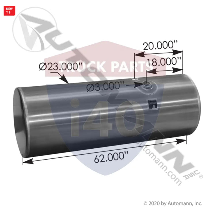 Automann 576.46110230PF Fuel Tank Round Freightliner - Fuel Tank Round Freightliner