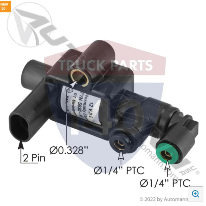 G90-6047 Solenoid 3-Way NC For Paccar - Solenoid Air Valves