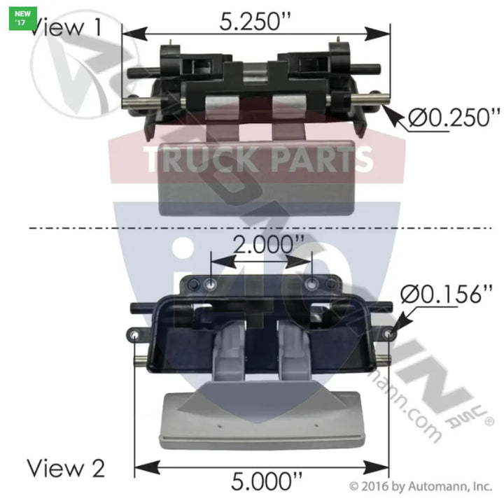 Automann HLK2510 Dual Point Latch Kenworth - Dual Point Latch Kenworth