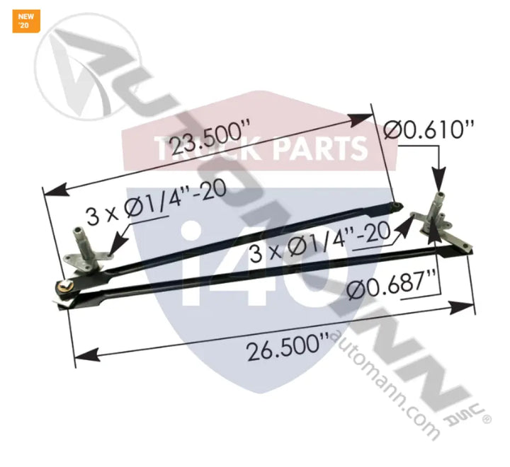 1690025C91 Wiper Transmission For International - Wiper Transmission IHC
