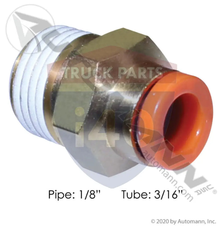 Automann 177.11683A PLC Male Connector 3/16 1/8 - Male Connectors-Composite