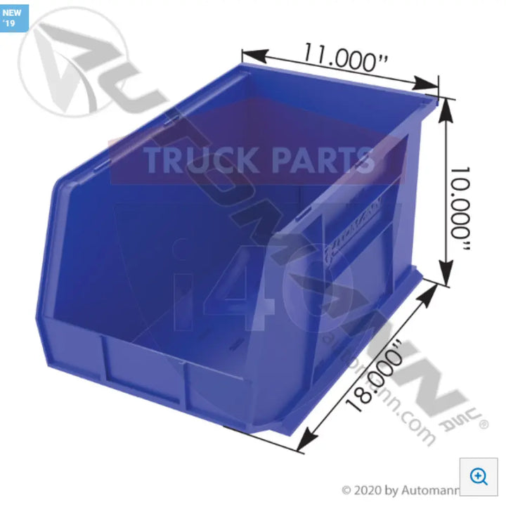Automann ZPB09781 Plastic Bin 18x11x10in - Bins