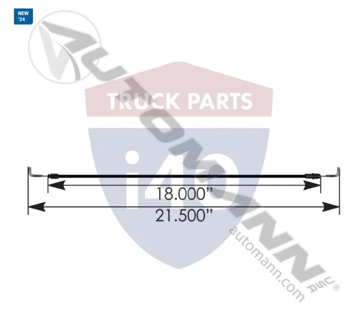 Automann HLK2885 Inside Door Handle Cable LH-RH Kenworth - Inside Door Handle Cable LH-RH Kenworth
