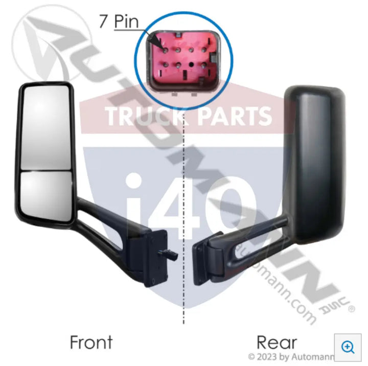 R59-6090-221000 Mirror Assy w/Black Cover LH For Peterbilt - Mirror Assy w/Black Cover LH Peterbilt