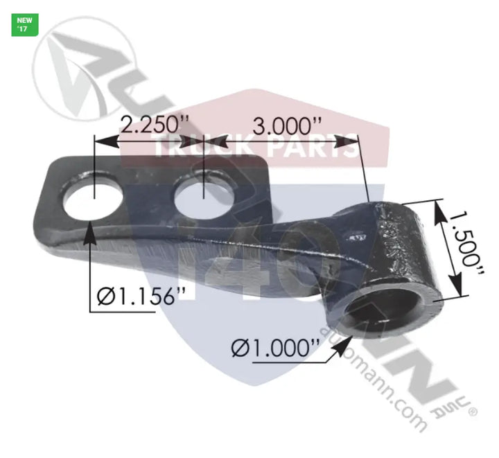 Automann M131007L Hood Hinge LH Kenworth - Hood Hinge LH Kenworth