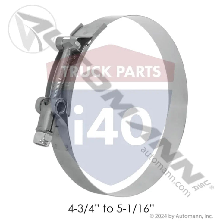 020225932593 T-Bolt Clamp 4.75in to 5.06in For Velvac - T-Bolt Clamps - Standard