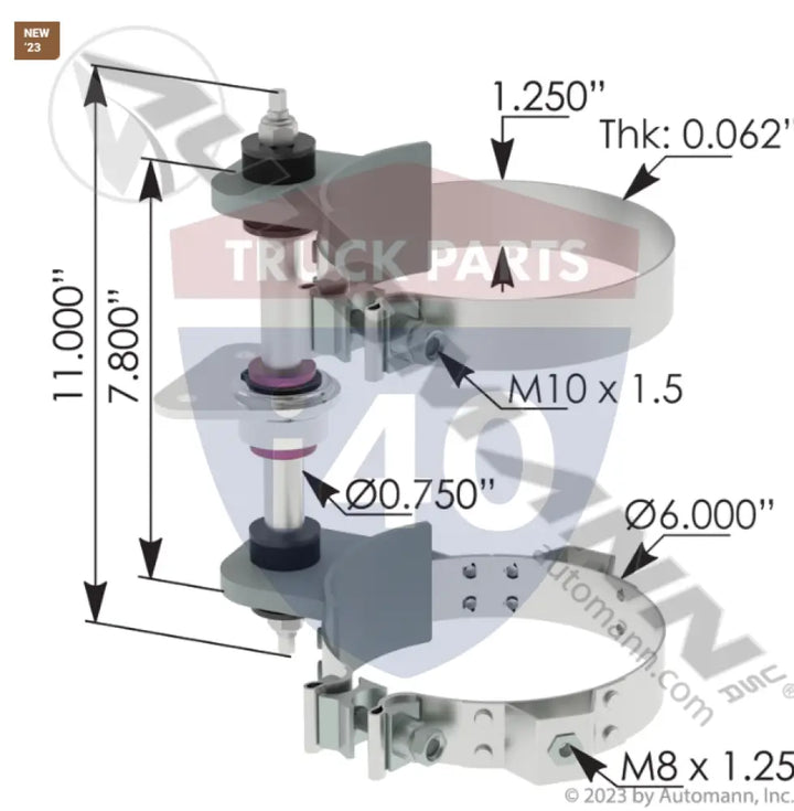Automann 562.U6281459 Exhaust Bracket Mack - Exhaust Bracket Mack