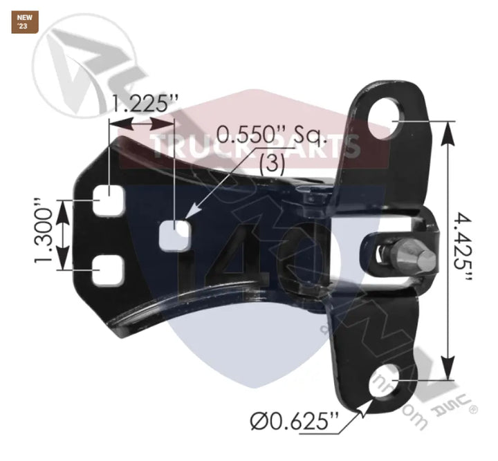 Automann HLK2884 Lower Door Hinge Paccar - Lower Door Hinge Paccar