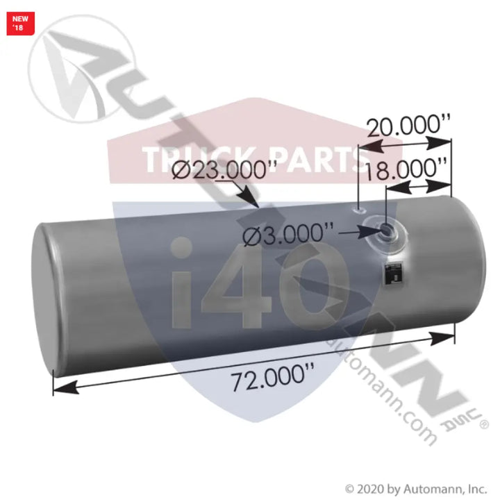576.4612023PF Fuel Tank Round For Freightliner - Fuel Tank Round Freightliner