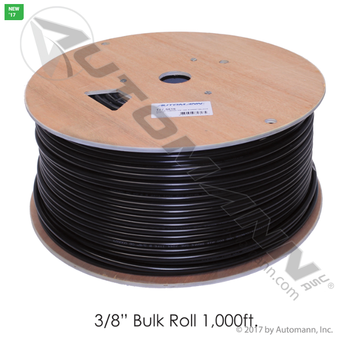 Automann 177.5016 Nylon Tubing 3/8in OD 1000FT Black