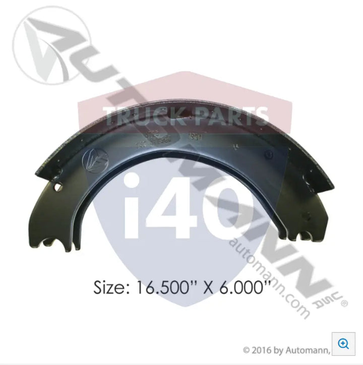 R700025 Unlined Brake Shoe 16.500in 6.000in For Meritor - Brake Width - 6 in.