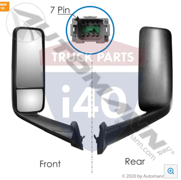 A22-73907-004 Mirror Assy LH Heated Black For Freightliner - Mirror Assy LH Heated Black Freightliner