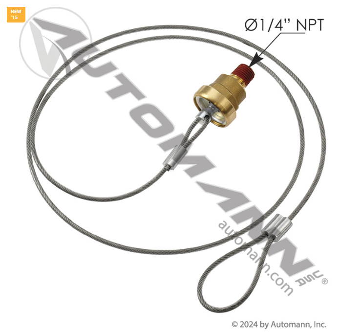 032058 Drain Valve w/48in Cable For Velvac