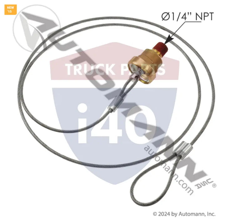 Automann 170.12104 Drain Valve w/48in Cable - Drain Valves