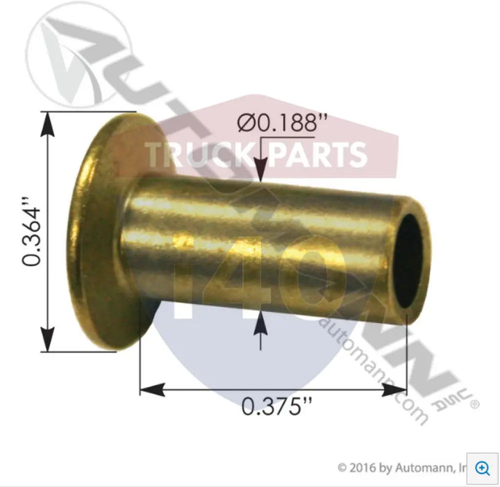 Automann 145.7-6B Brake Shoe Rivet - Brass Pack Of 1000 - Rivets