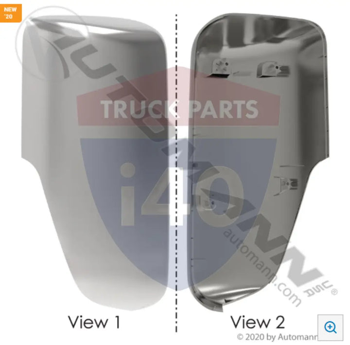 Automann 563.46106C Mirror Back Cover Chrome RH Freightliner - Mirror Back Cover Chrome RH Freightliner