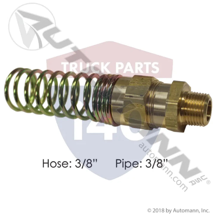 E8596 Hose Coupling w/Spring 3/8IN 3/8NPT For Euclid - Couplings w/ Spring