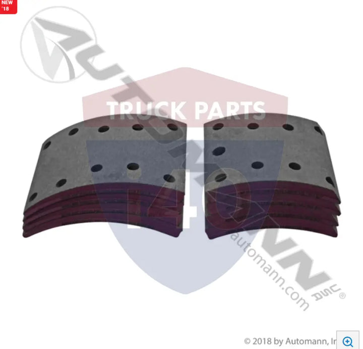 Automann 140.4656X.35 Brake Lining Transit Single Oversize - 26K Lb GAWR