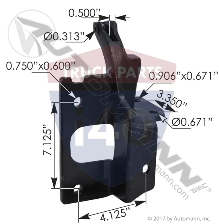 A11-6180R Bumper Bracket RH For Kenworth - Bumper Bracket RH Kenworth