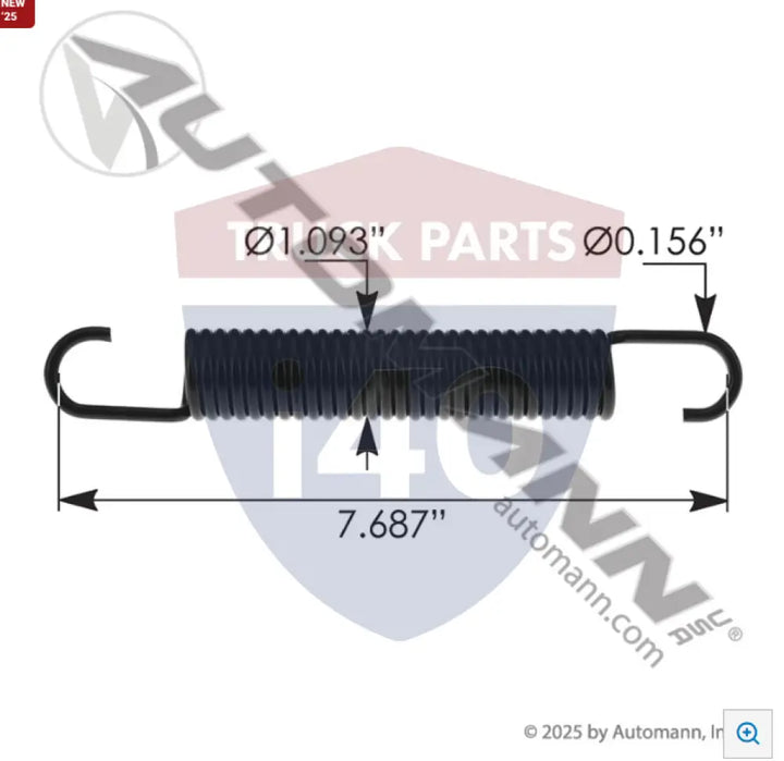 66643 Spring For Haldex - Brake Springs
