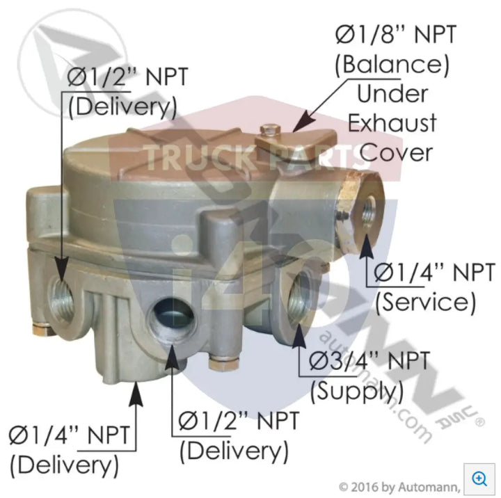 Automann 170.286370 R8 Type Relay Valve - Relay Valves