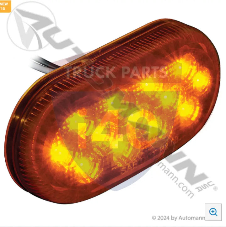 Automann 571.LD261A13 Marker Light LED 2in 4in Oval Amber - Marker Light LED 2in X 4in Oval Amber