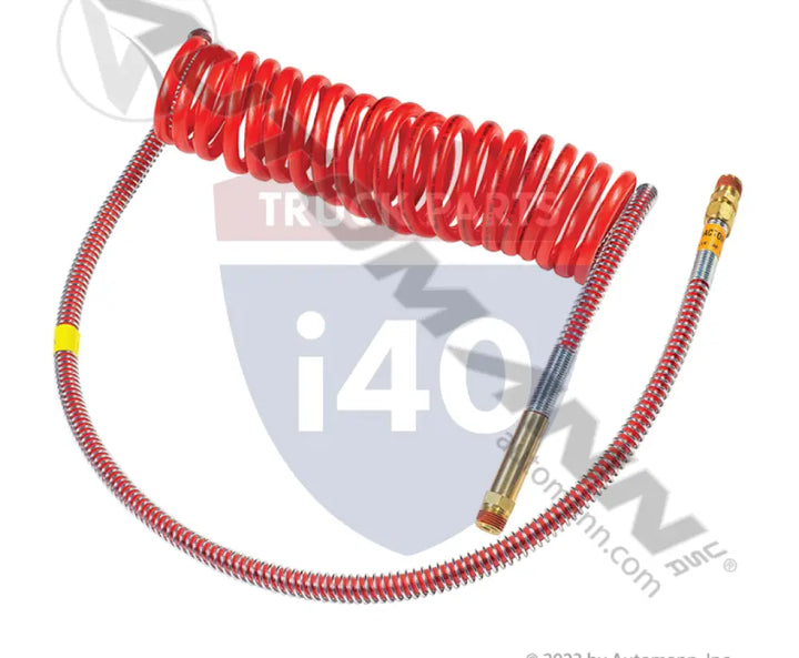 Phillips PHI11-3380 Single Air Coil 15ft Red POWER GRIP 40in - Coiled Air Lines