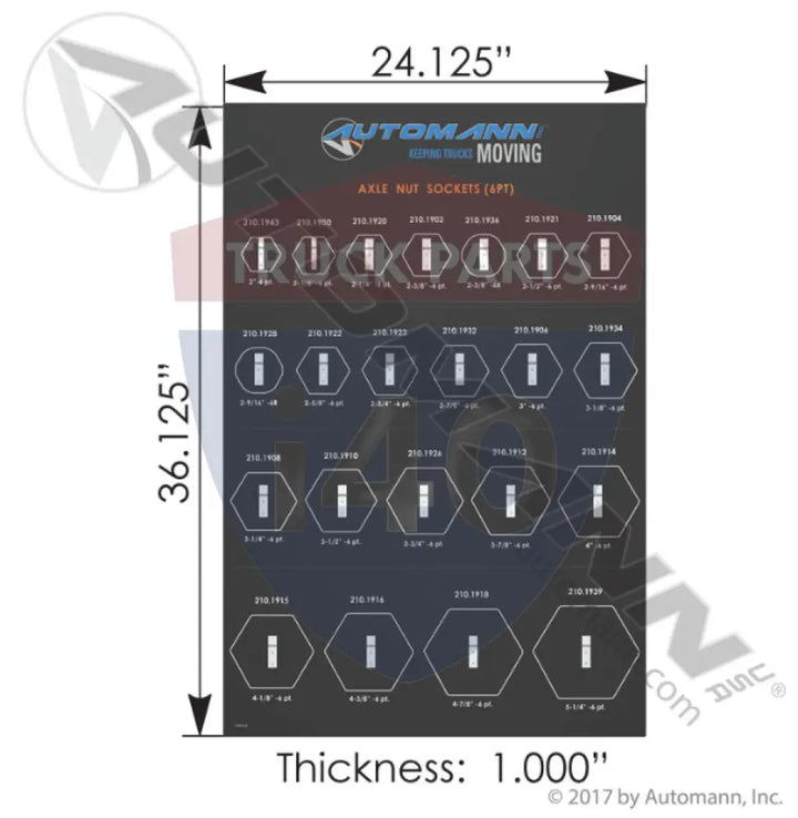 Automann CAT-ANSB614 Automann 6 Point Socket Board - Automann Display Boards & Stands