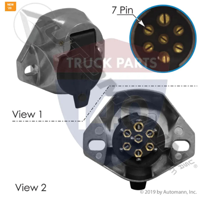 670-72 Socket 7 Pin HD Nose For Tectran - 7-Way Sockets (J560)