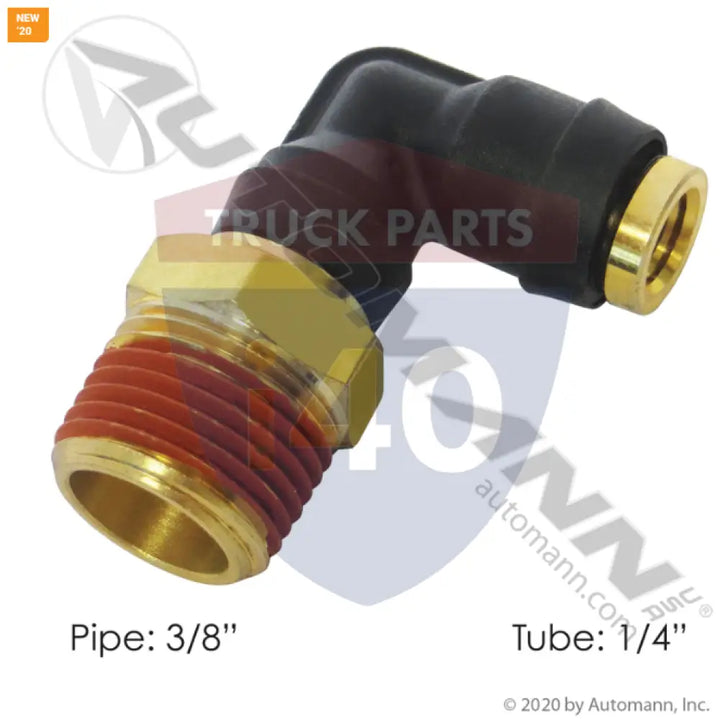 Automann 177.12C694C PLC Swivel Male Elbow DOT 1/4in 3/8in - Male 90° Elbows-Composite
