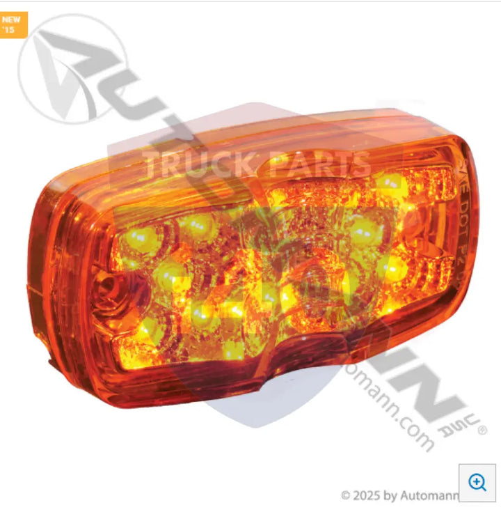 Automann 571.LD26A12 Marker Light LED 2inX4in Bullseye Amber - Marker Light LED 2inX4in Bullseye Amber