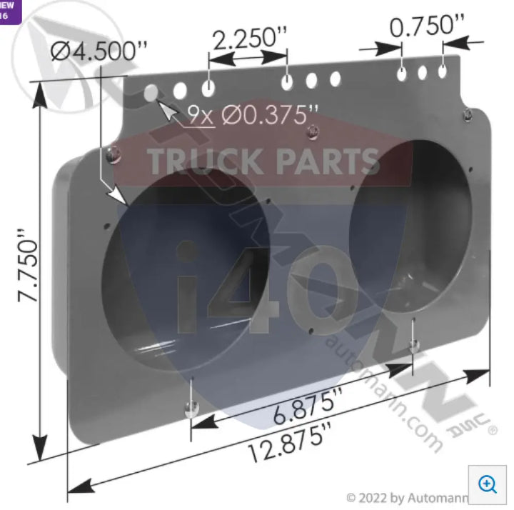 42610 Light Module Bracket 2 Hole For Peterson Manufacturing - Light Module Bracket 2 Hole