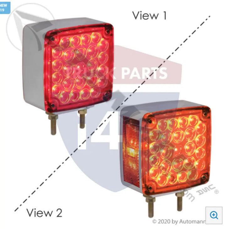 G5540 Pedestal Light Square Double Face LED RH For Grote - Pedestal Light Square Double Face LED RH