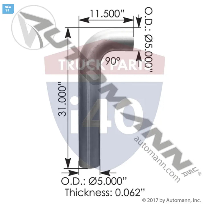 141510090X100600 Exhaust Elbow ALZ For Peterbilt