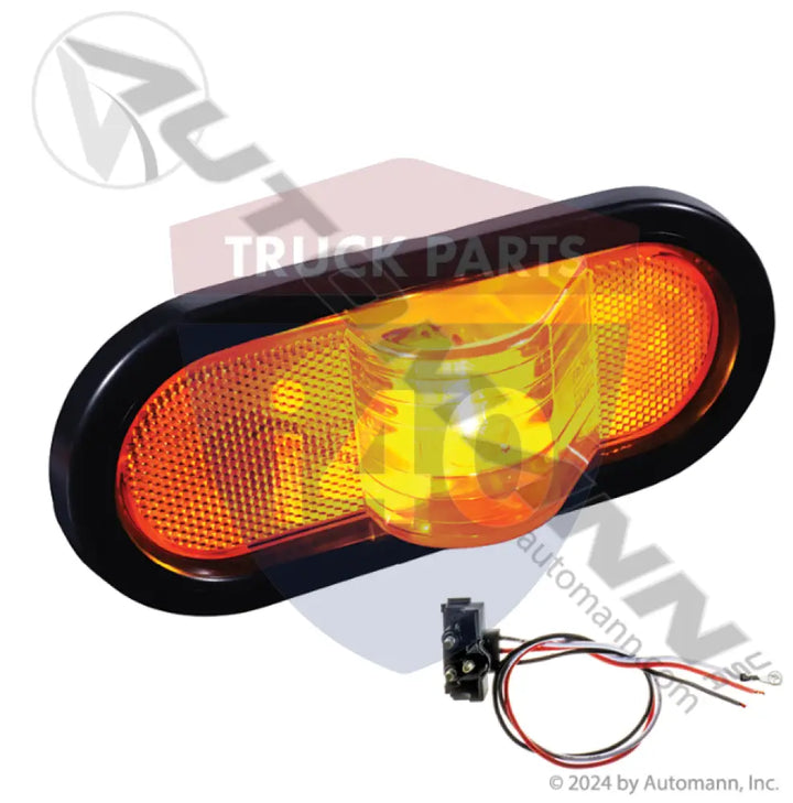 Automann 571.LG601A-K Turn Signal Kit 6in Oval Midship Amber - Turn Signal Kit 6in Oval Midship Amber