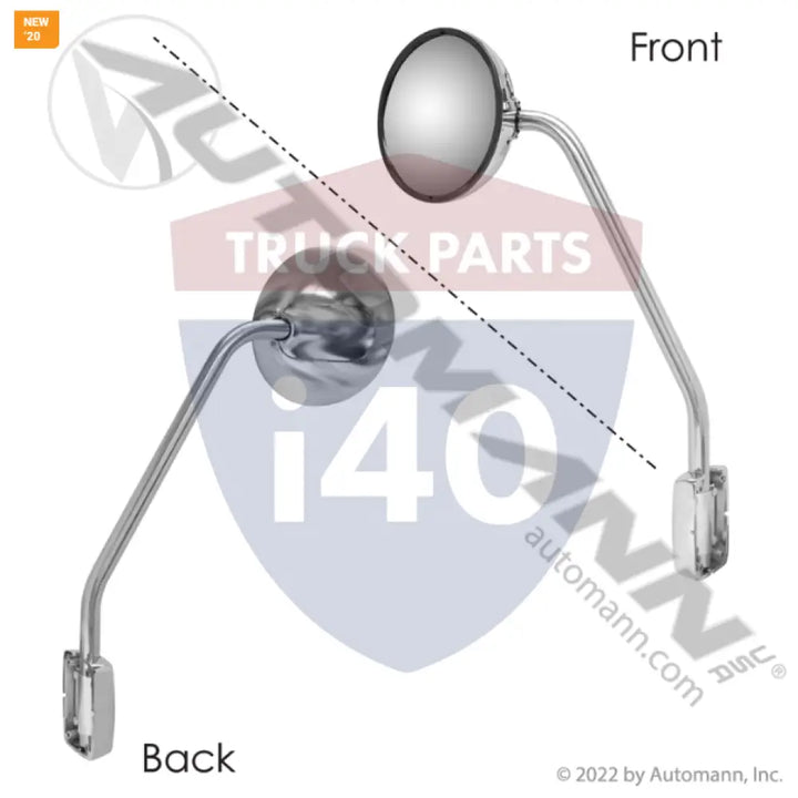 7195616 Hood Mirror Assy Chrome LH For Kenworth - Hood Mirror Assy Chrome LH Kenworth