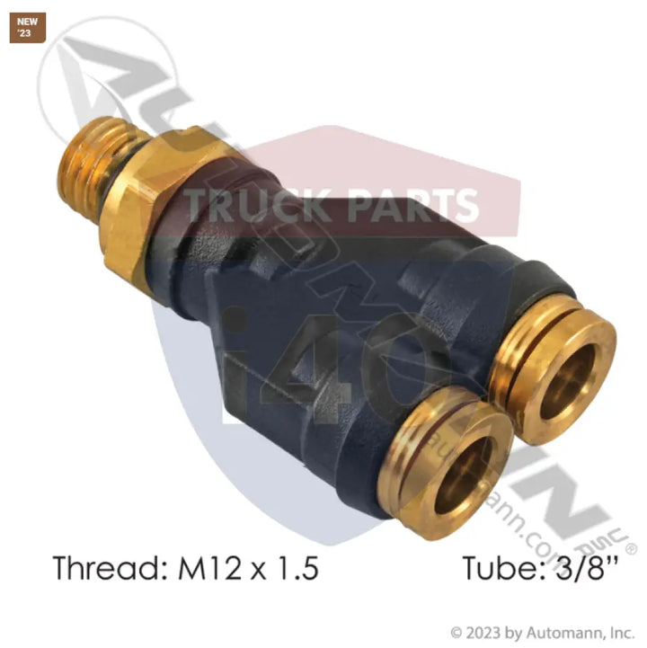 2314561001 PLC Male Branch DOT 3/8in M12 For Freightliner - Male Branch Y-Composite