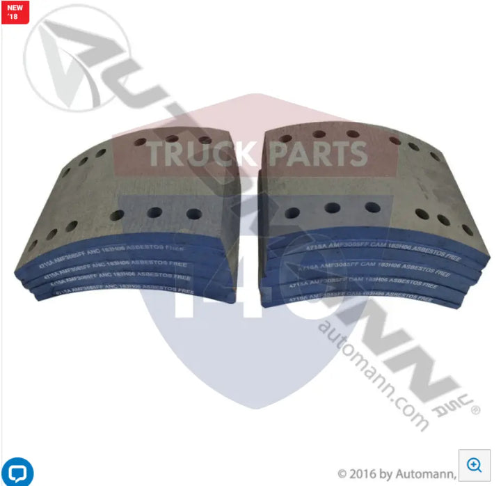 4715A Brake Lining For FMSI - 20K Lb GAWR