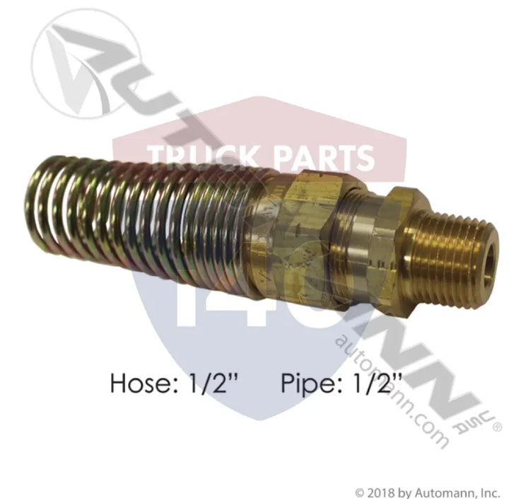 E8599 Hose Coupling w/Spring 1/2IN 1/2NPT For Euclid - Couplings w/ Spring