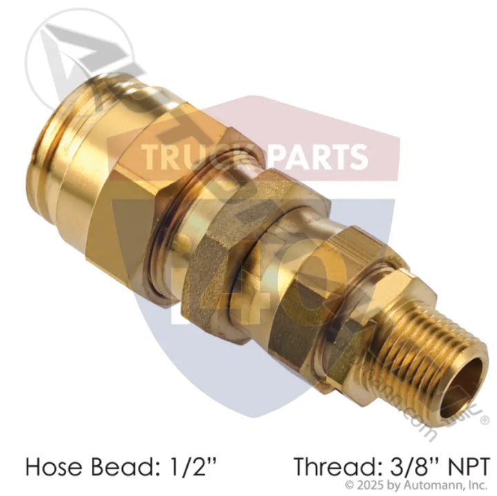 Automann 177.16948C Swivel Hose Coupling 1/2IN 3/8NPT - Coupling w/o Springs