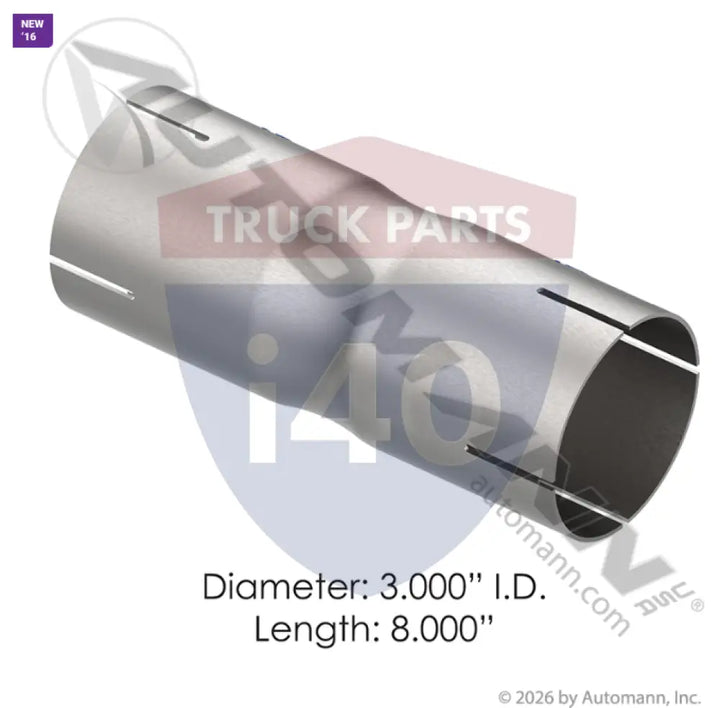 Automann 562.U84300A Coupler 3in ID 8in Length ALZ - Coupler 3in ID X 8in Length ALZ