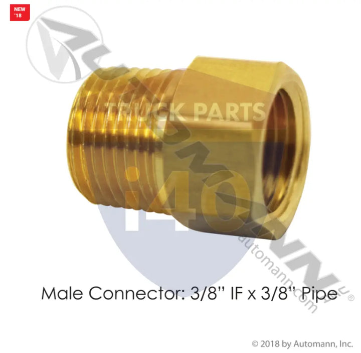 Automann 177.87486C Male Connector 3/8in IF 3/8in Pipe - Male Connectors