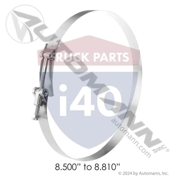 022598 T-Bolt Clamp 8.50in to 8.81in For Velvac - T-Bolt Clamps - Standard